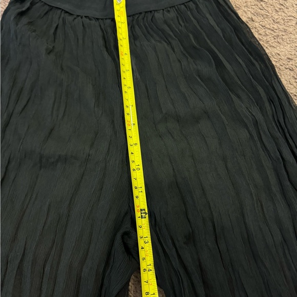 Simonett Flare Pants Underpants Crinkled Sheer Black Coverup Size S M $109 - Picture 6 of 7